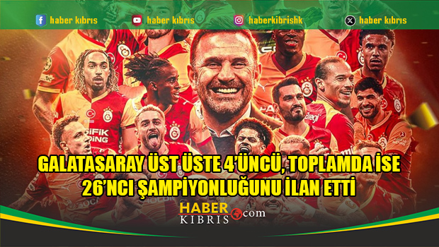 Galatasaray şampiyonluğunu ilan etti
